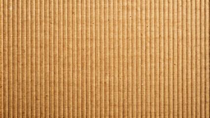 Textured cardboard background with warm brown hue, featuring vertical ridges that create visually appealing pattern. Ideal for various design projects