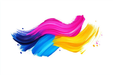 Colorful brushstroke oil