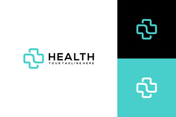 health care design logo line vector