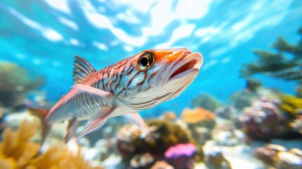 Vibrant Fish Swimming in Clear Tropical Waters