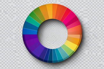 Obraz premium Color wheel on the transparent background
