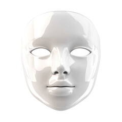 White ceramic face mask, isolated on a white background. transparent background