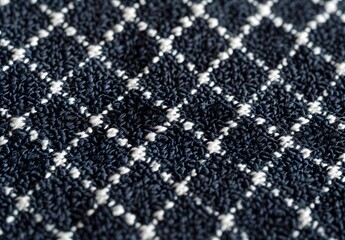 Close-Up Diamond Pattern Cotton Fabric Texture