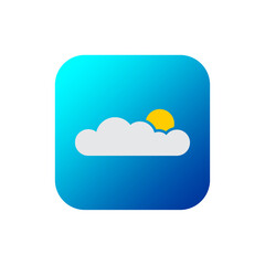 cloud computing icon on blue background