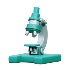 3D Microscope Icon, ideal for educational and scientific presentations or digital applications