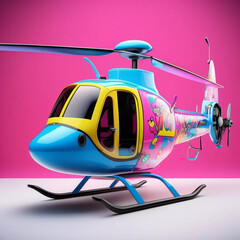 Groovy 3D Cartoon Design with Bold Colors and Funky Patterns