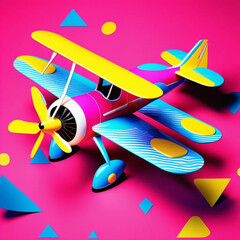 Groovy 3D Cartoon Design with Bold Colors and Funky Patterns