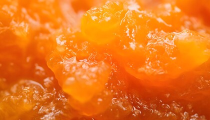Close-Up Texture of Orange Marmalade