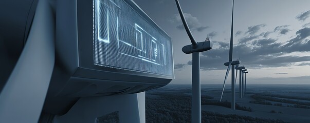23 Wind turbines with rotating digital holographic displays embedded in their design