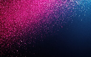 Obraz premium Colorful sparkling dust with pink and blue tones on a dark background.