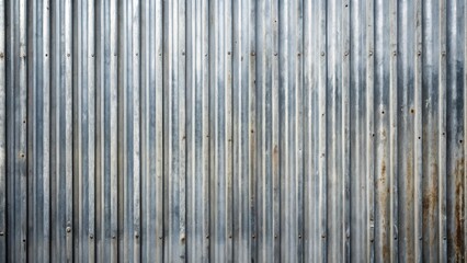 Dusty galvanized profiled sheet background for industrial or construction concepts