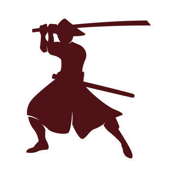 recommend clip art: Samurai logo icon design