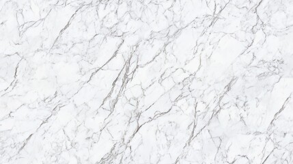 Fototapeta premium Detailed top view of classic white marble with thin silver veins, offering a timeless and elegant texture