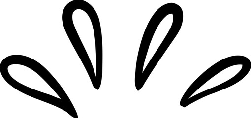 Hand drawn shine sunburst ray frame for title headline illustration, Doodle pop surprise line