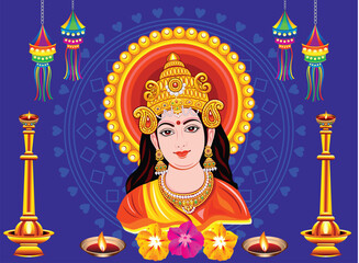 artistic creative detailed navratri background.eps