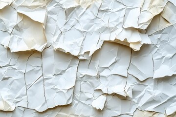 Obraz premium Close-up of Crumpled White and Beige Paper