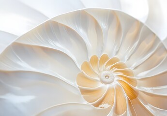 Nautilus Shell Spiral Pattern Close Up