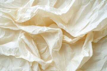 Obraz premium Close-up of Crumpled White Tissue Paper with Soft Lighting