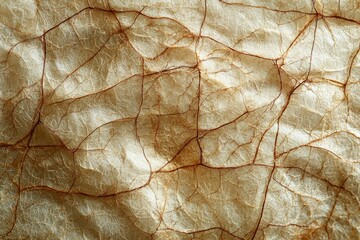 Close-up of a Delicate, Dried Leaf with Intricate Veins