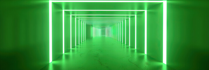 Obraz premium Neon Sign Inspired Background in Glowing Green