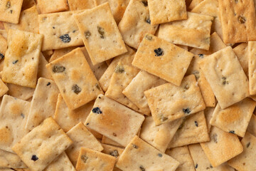 Traditional Italian olive scrocchi close up full frame as background