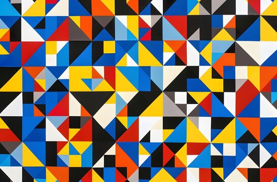 Abstract Geometric Pattern Malevich Style