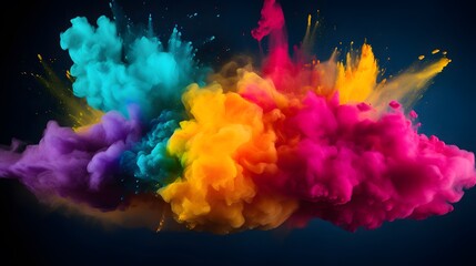 Abstract Colorful Powder Explosion Background