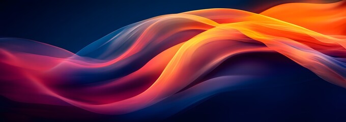 Abstract Gradient Dusk Dawn with Flowing Fabric Lines