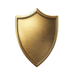 Classic smooth golden shield transparent