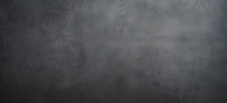 Fototapeta Dark Gray Damask Pattern Background Texture