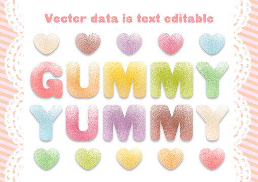 GUMMY Text editable　アピアランス編集可能