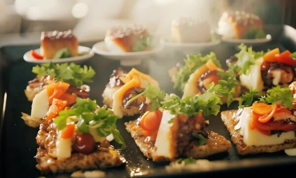  gourmet canape appetizers, suitable for restaurants or catering 