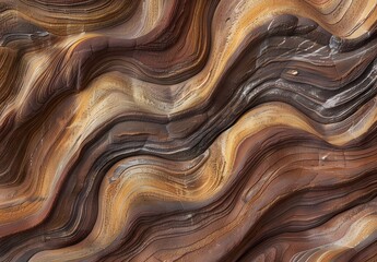 Fototapeta premium Wavy Sandstone Formations in Al Ula's Wadiport Aszih