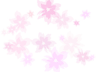 Love, romance concept. Interesting wedding invitation.  Flower flying background. Pink rose composition. 