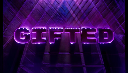 Obraz premium Gifted word made of the textured wall background