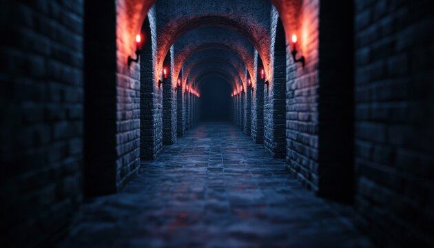 Vampire in a gothic castle, candlelit corridor, spooky atmosphere, 3D illustration ,closes up