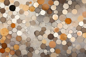 Abstract Brown & Grey Circular Pattern Texture