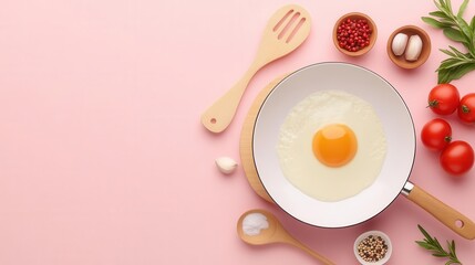 Home cooking flat design top view meal animation colored pastel