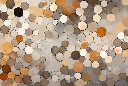 Abstract Brown & Grey Circular Pattern Texture