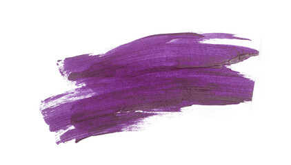 Dark purple watercolor paint brush stroke isolated on transparent background. art and watercolor painting concept.