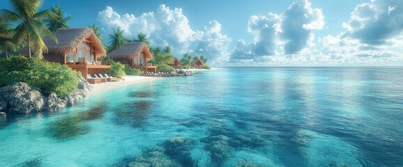 Obraz premium Tropical Beach Bungalow