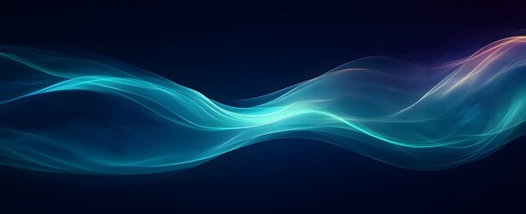 Fototapeta premium Abstract Blue Teal Wave Background