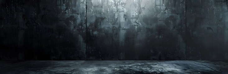 Dark Grunge Concrete Room Spotlight Background