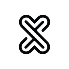 Infinity letter x logo design