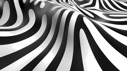 Black and white abstract background. Op Art. Illustration