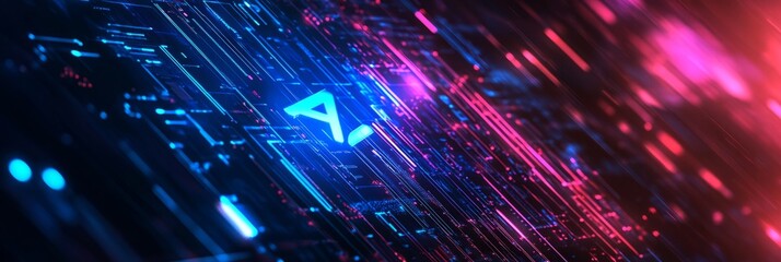 Fototapeta premium AI futuristic technology background vector. 