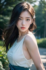 Naklejka premium beautyful girl