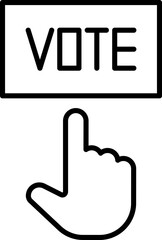 Vote icon. Voting vector illustration. Ballot box on white isolated background. Election. Democracy, government, campaign, political, voter, ballot, candidate, president icons vector collection.