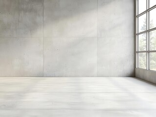 Modern home under construction with concrete walls being polished, concrete polishing, industrial design