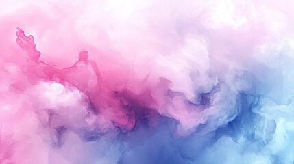 Fototapeta premium A soft abstract watercolor painting in pastel tones, smooth gradients blending together to create a soothing effect